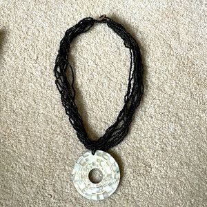 Hawaiian mother of pearl and bead necklace